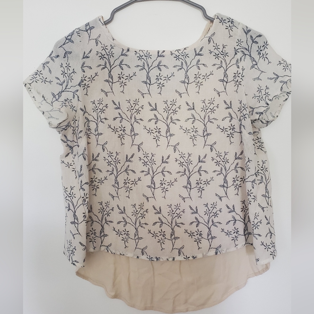 High-Low Linen Top